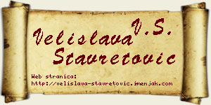 Velislava Stavretović vizit kartica